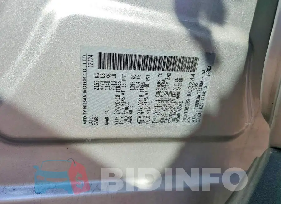 5N1BT3BB9SC802284 Photo# 14