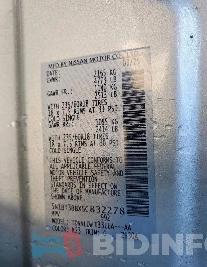 5N1BT3BBXSC832278 Photo# 13