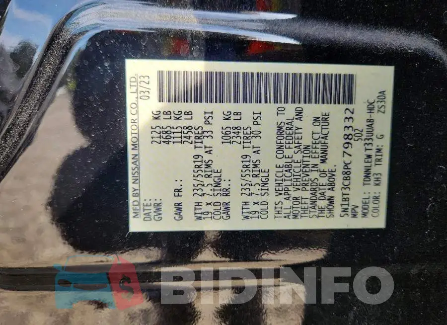 5N1BT3CB8PC798332 Photo# 13