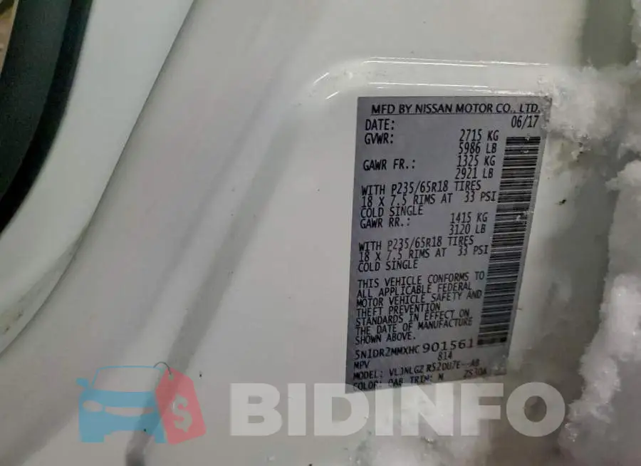 5N1DR2MMXHC901561 Photo# 14