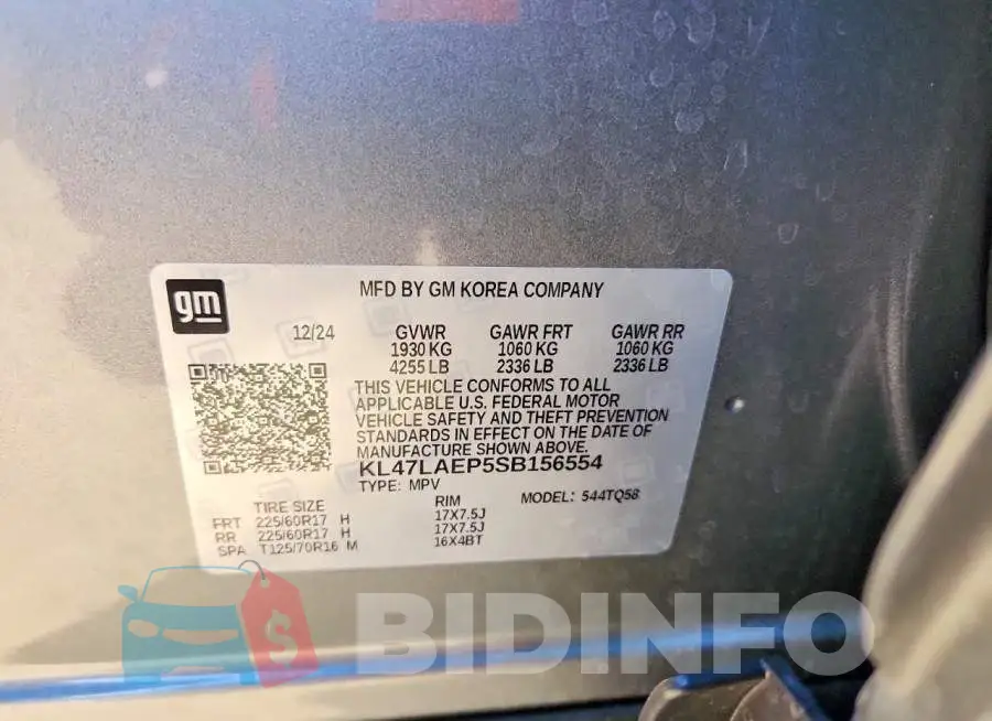 KL47LAEP5SB156554 Photo# 12