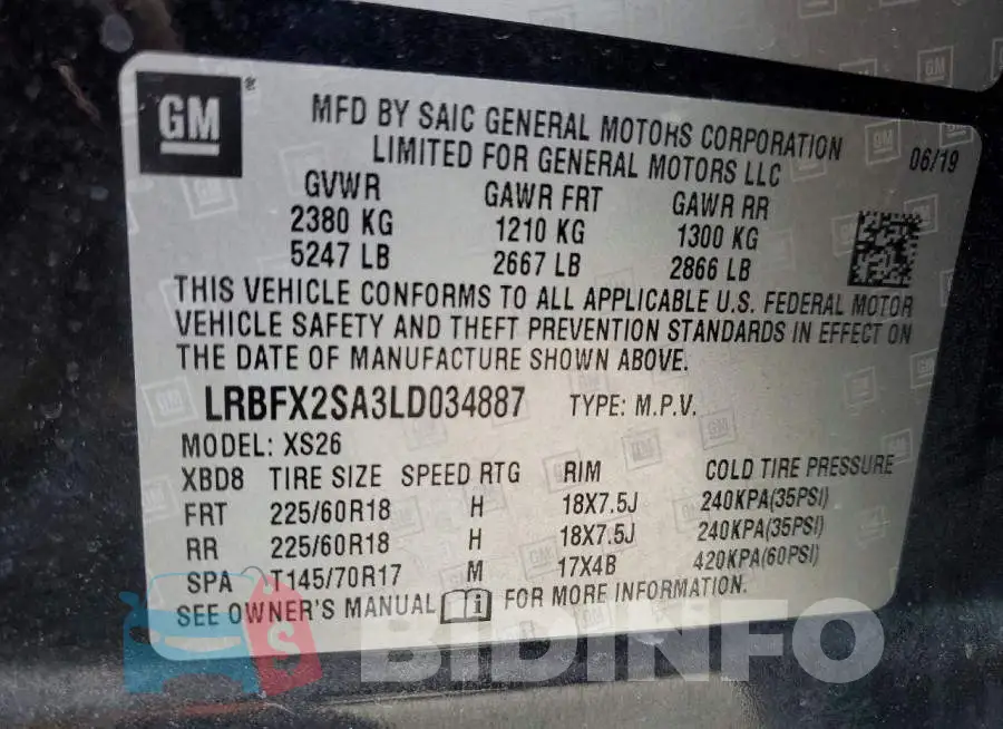 LRBFX2SA3LD034887 Photo# 13