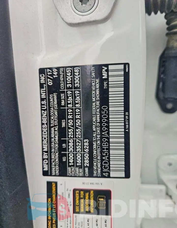 4JGDA5HB9JA999050 Photo# 10
