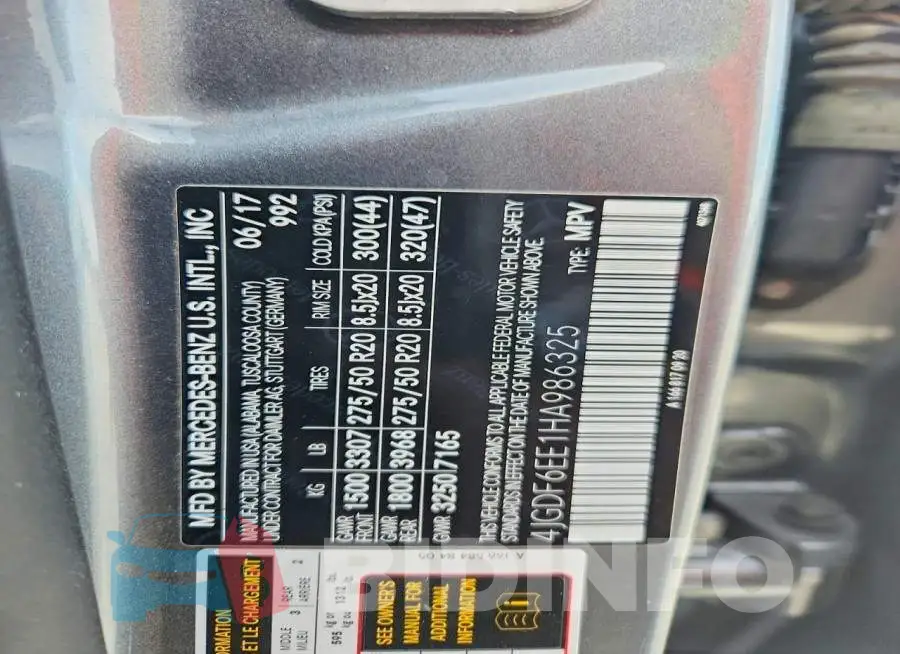4JGDF6EE1HA986325 Photo# 13