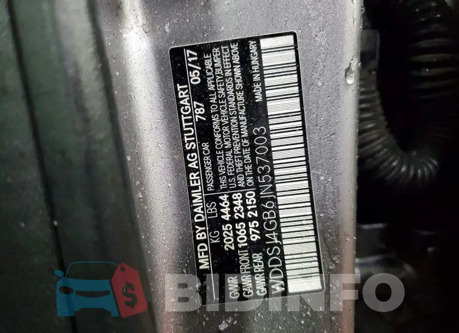 WDDSJ4GB6JN537003 Photo# 13