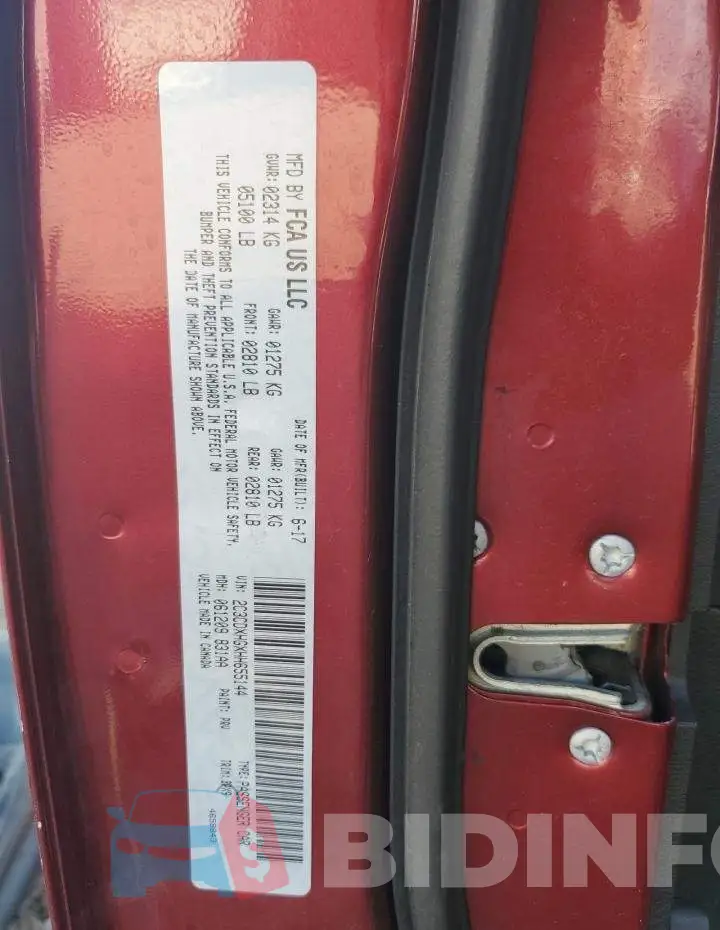 2C3CDXHGXHH655144 Photo# 13