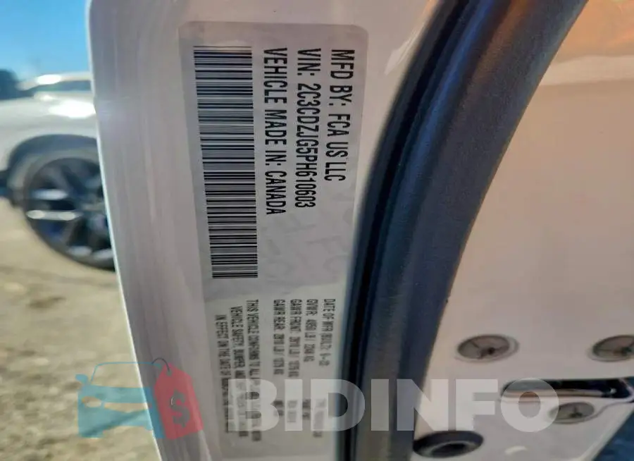 2C3CDZJG5PH610603 Photo# 12