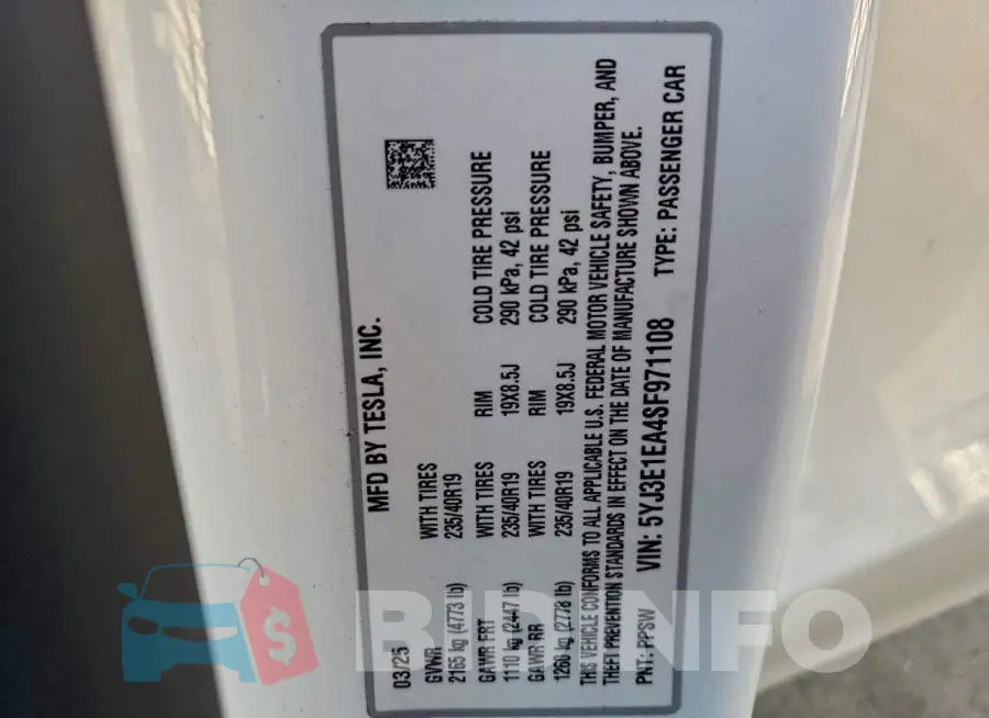 5YJ3E1EA4SF971108 Photo# 13