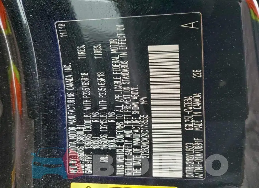 2T2BZMCA2KC178555 Photo# 13