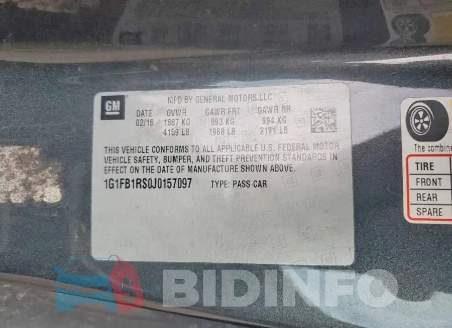 1G1FB1RS0J0157097 Photo# 12