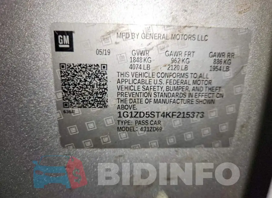 1G1ZD5ST4KF215373 Photo# 12