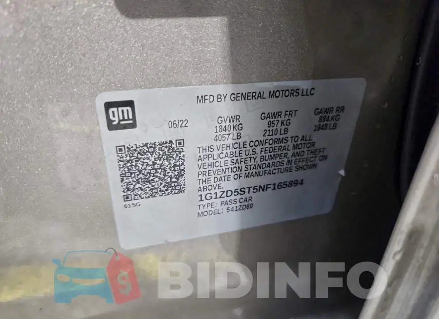 1G1ZD5ST5NF165894 Photo# 12
