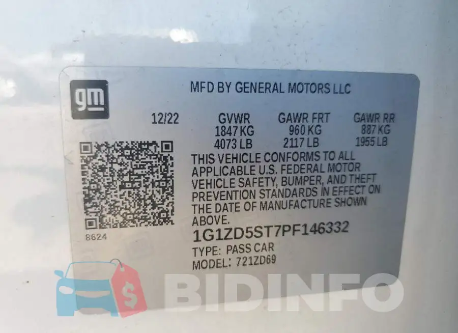 1G1ZD5ST7PF146332 Photo# 12