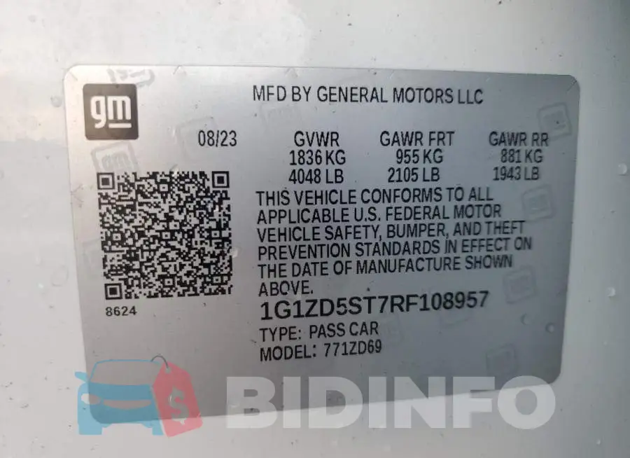 1G1ZD5ST7RF108957 Photo# 12