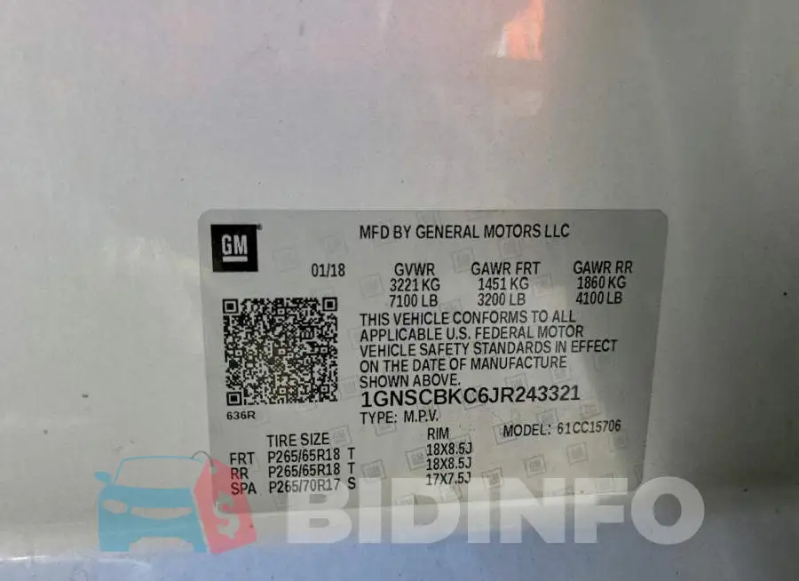 1GNSCBKC6JR243321 Photo# 13