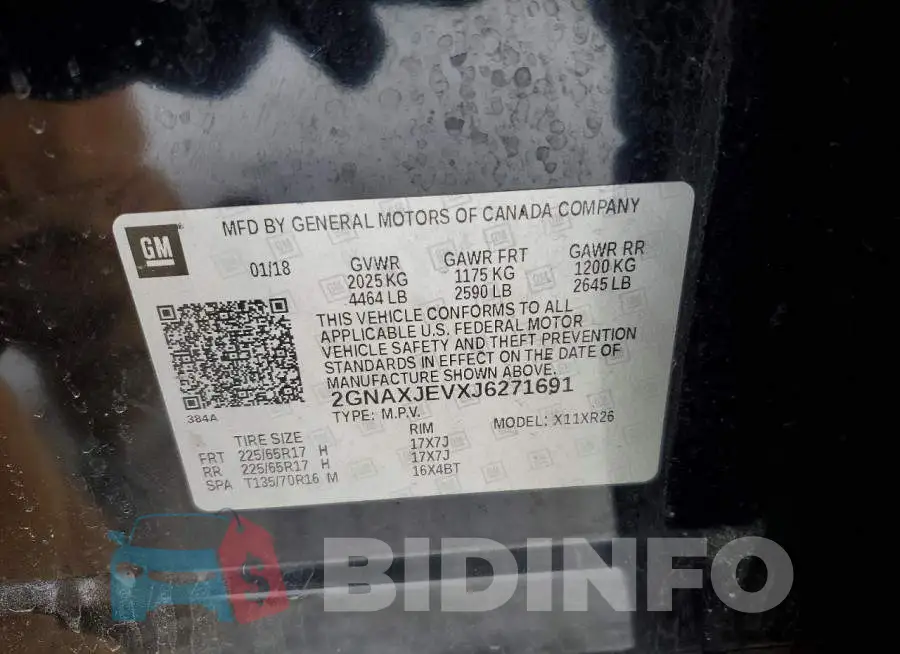 2GNAXJEVXJ6271691 Photo# 12