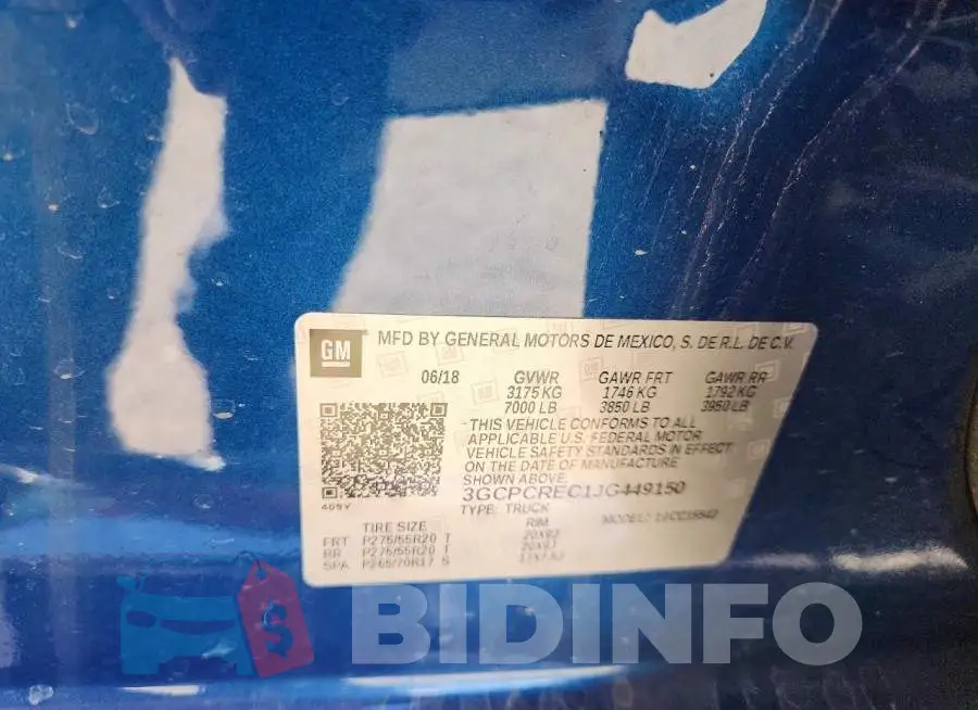 3GCPCREC1JG449150 Photo# 12