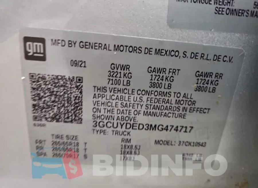 3GCUYDED3MG474717 Photo# 12