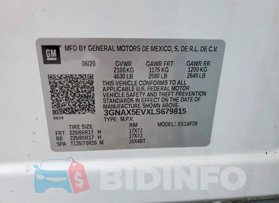 3GNAX5EVXLS679815 Photo# 7