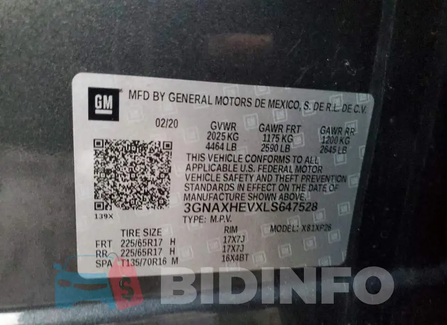 3GNAXHEVXLS647528 Photo# 13
