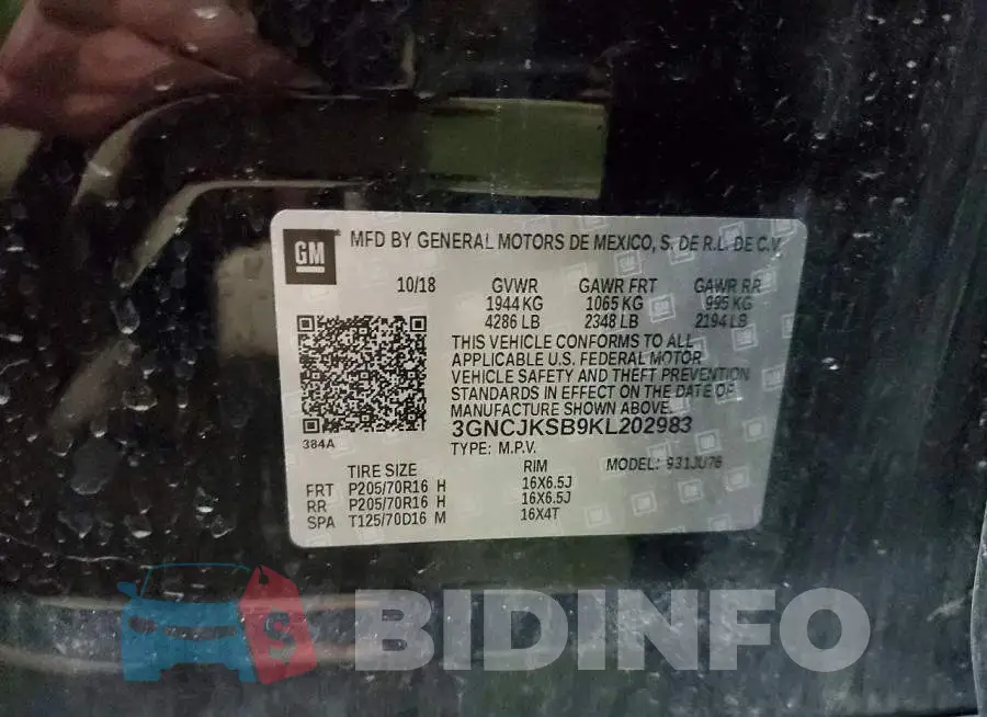 3GNCJKSB9KL202983 Photo# 13