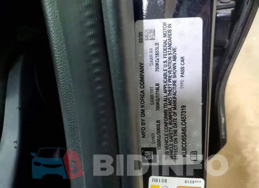 KL8CD6SA6LC457319 Photo# 12