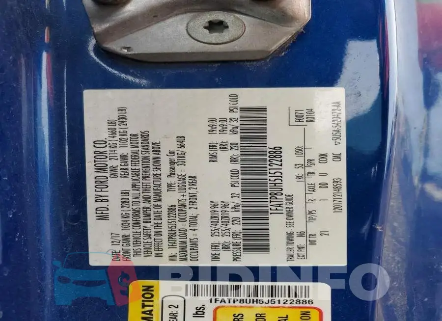 1FATP8UH5J5122886 Photo# 13