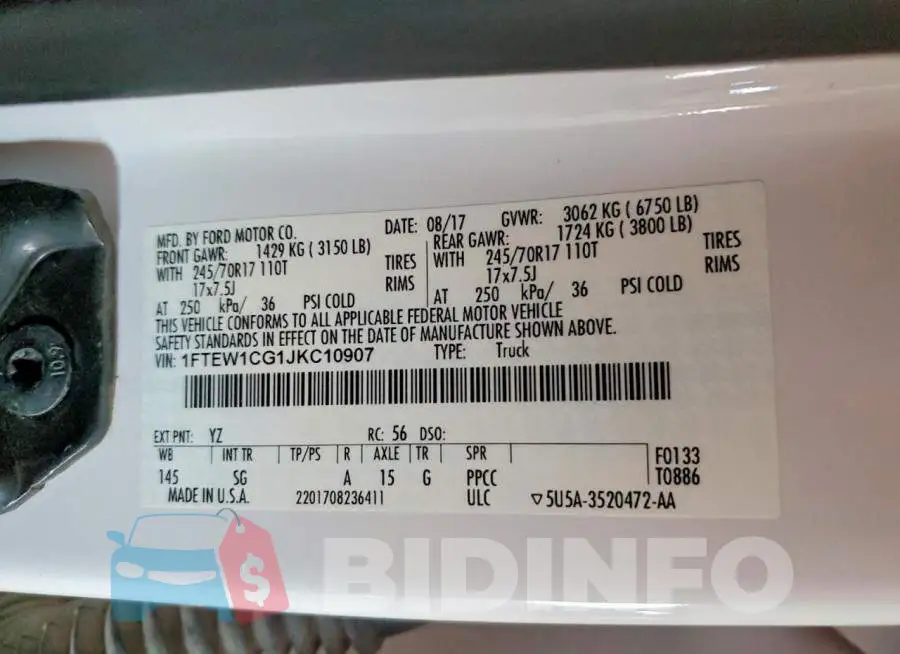 1FTEW1CG1JKC10907 Photo# 12