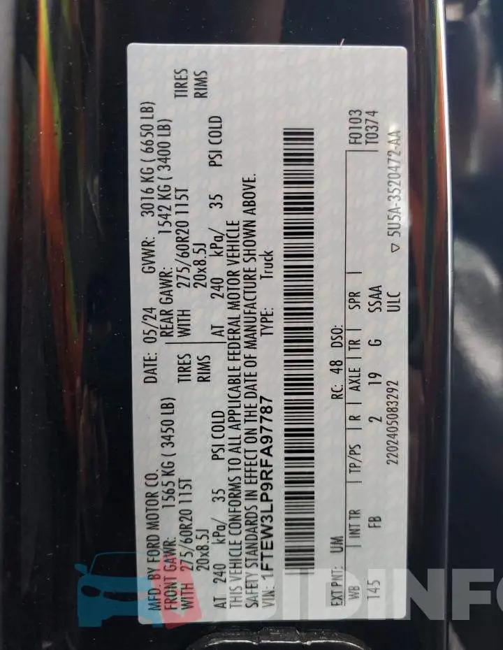 1FTEW3LP9RFA97787 Photo# 13