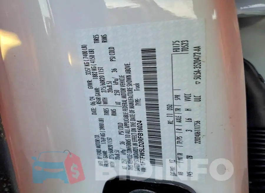 1FTFW5LD2RFB16024 Photo# 12