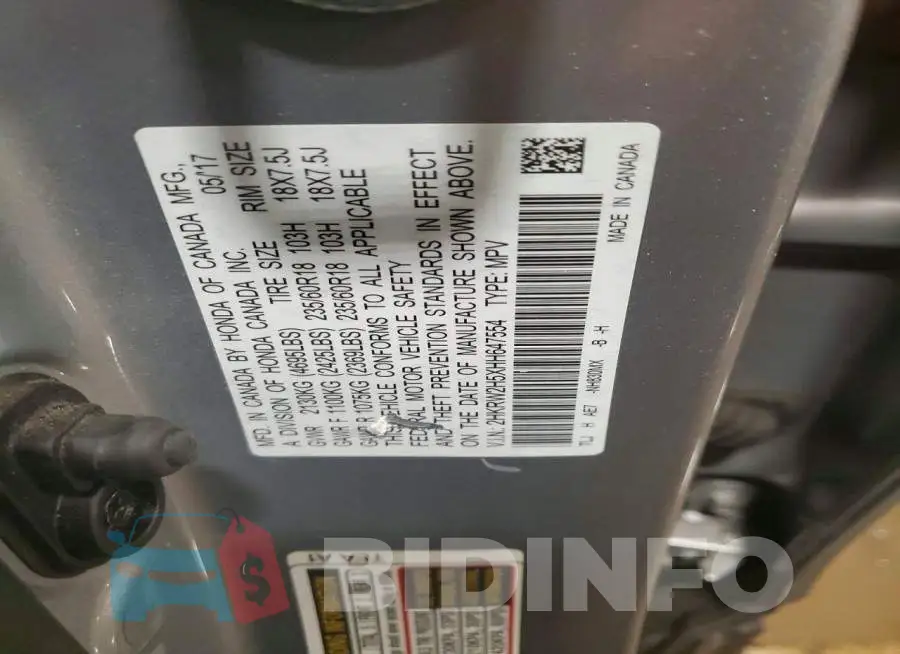 2HKRW2H5XHH647554 Photo# 14