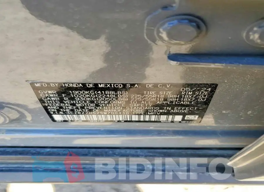 3CZRZ2H52SM700430 Photo# 13