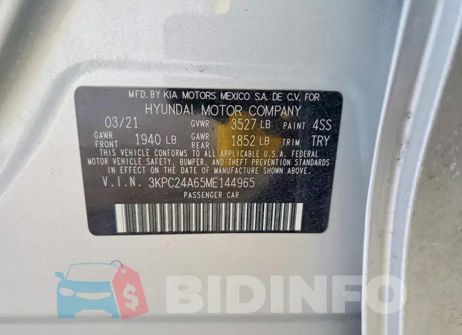 3KPC24A65ME144965 Photo# 12
