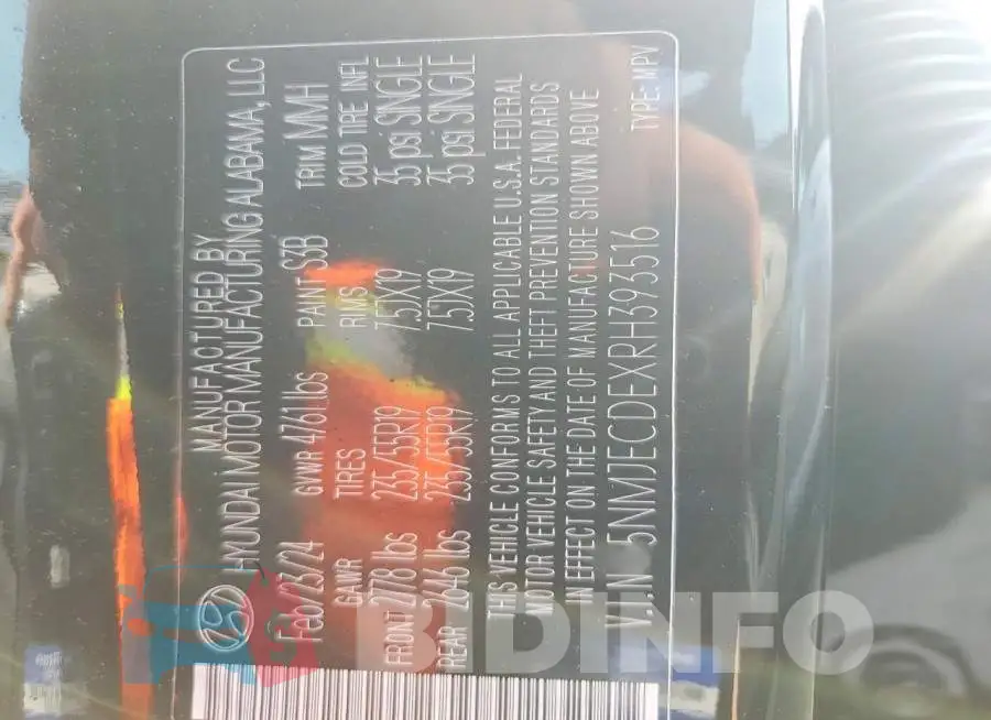5NMJECDEXRH393516 Photo# 12