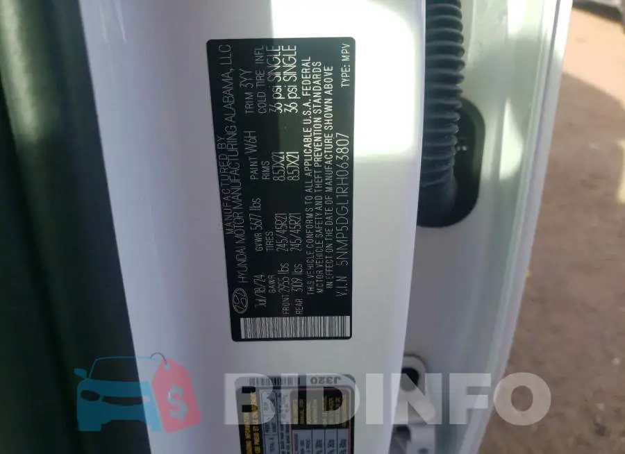 5NMP5DGL1RH063807 Photo# 14