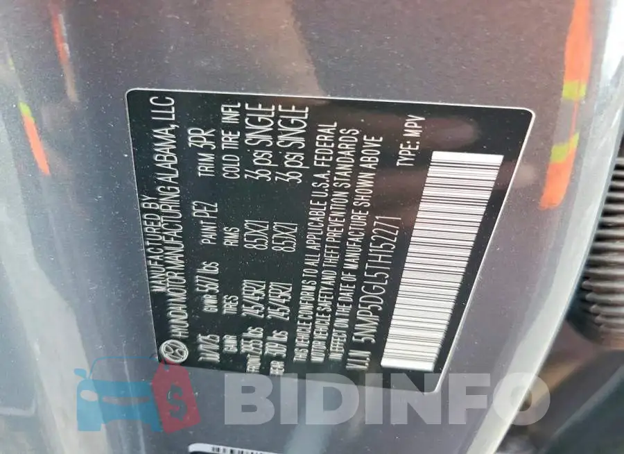 5NMP5DGL5TH152271 Photo# 13