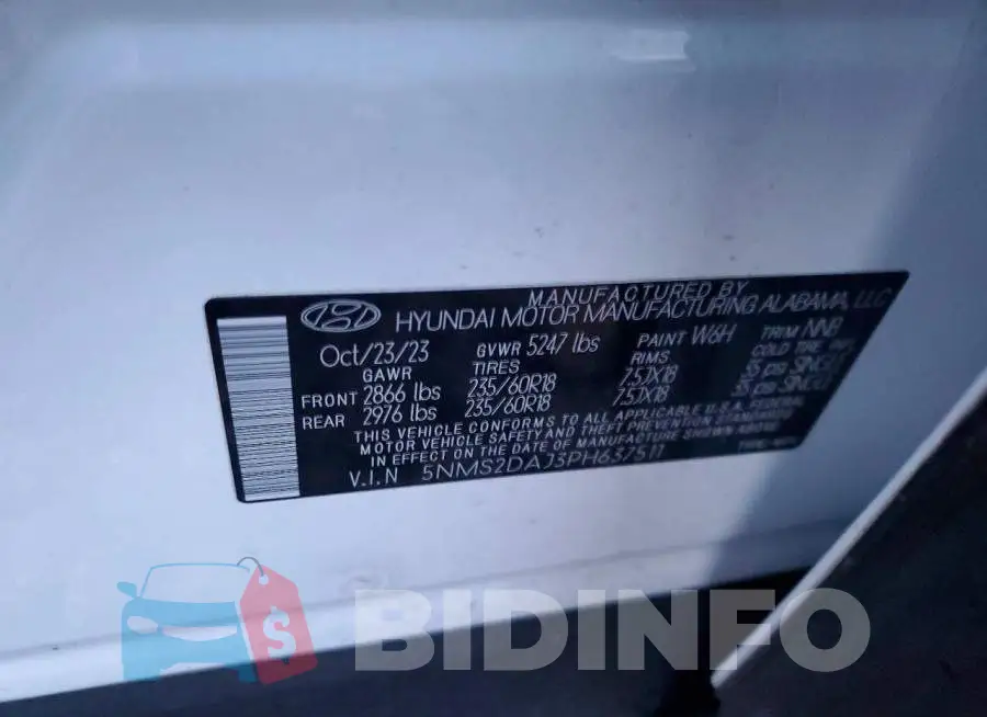 5NMS2DAJ3PH637511 Photo# 13