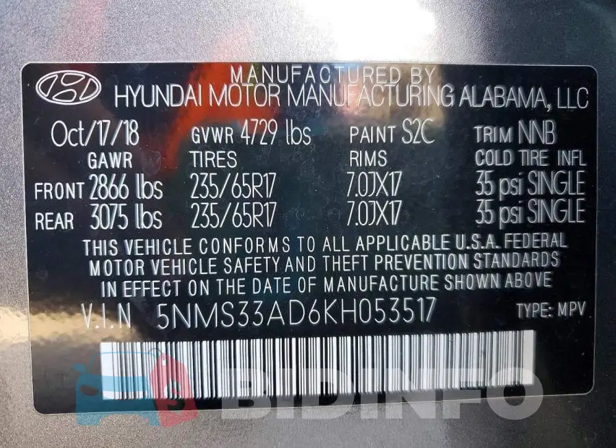 5NMS33AD6KH053517 Photo# 13