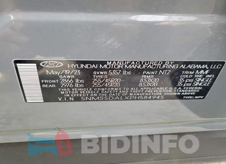 5NMS5DALXPH584945 Photo# 12