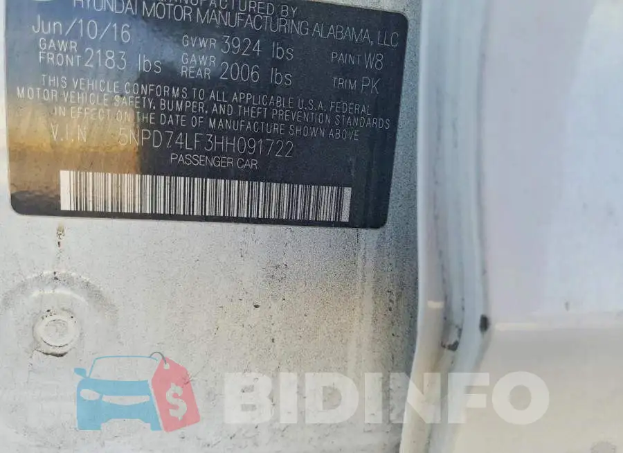 5NPD74LF3HH091722 Photo# 12