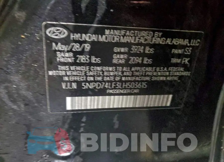 5NPD74LF3LH503615 Photo# 13