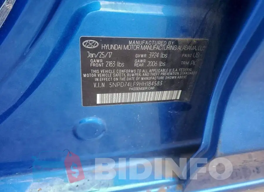 5NPD74LF9HH184583 Photo# 12