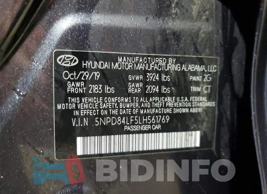 5NPD84LF5LH561769 Photo# 12