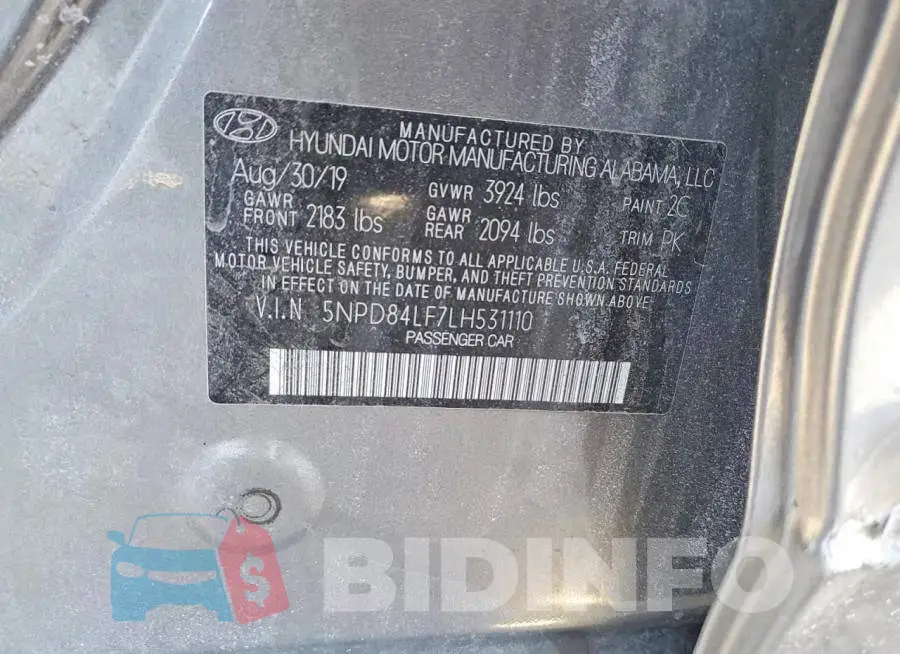5NPD84LF7LH531110 Photo# 13