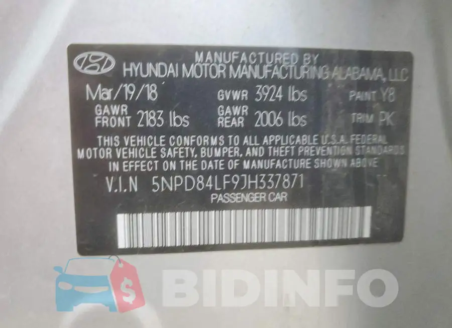 5NPD84LF9JH337871 Photo# 13