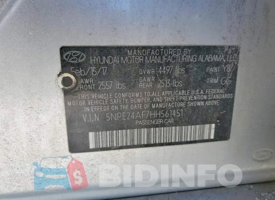 5NPE24AF7HH561451 Photo# 12