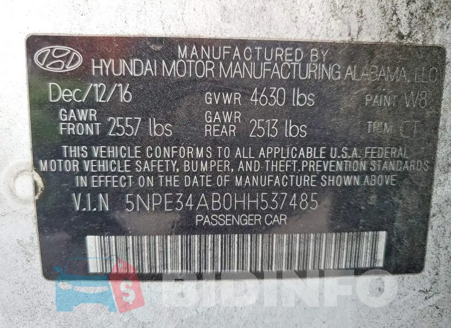 5NPE34AB0HH537485 Photo# 12