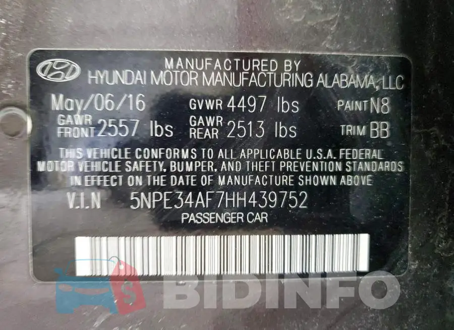 5NPE34AF7HH439752 Photo# 12