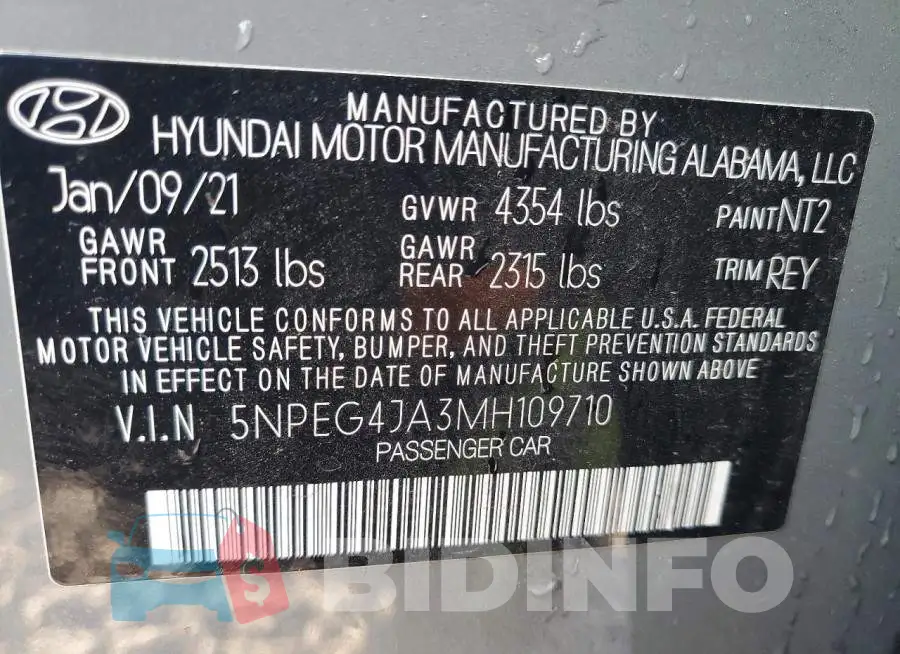 5NPEG4JA3MH109710 Photo# 12