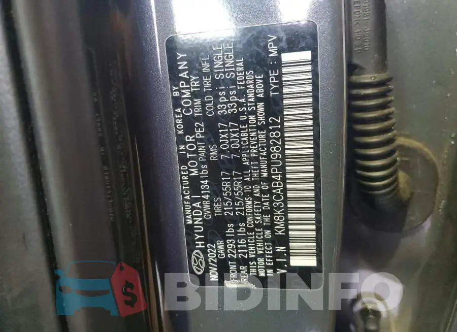 KM8K3CAB4PU982812 Photo# 13